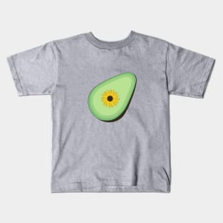 Avocado Sunflower Kids T-Shirt